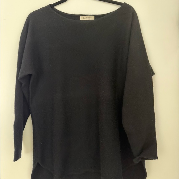 Gentle Herd 100% Cashmere Black Crew Neck Sweater for Women in Medium - Picture 1 of 6